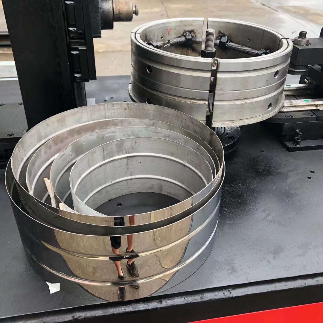 功能多数控圆筒翻边机不锈钢卷边机辊筒压筋压槽机圆管翻边机缩口