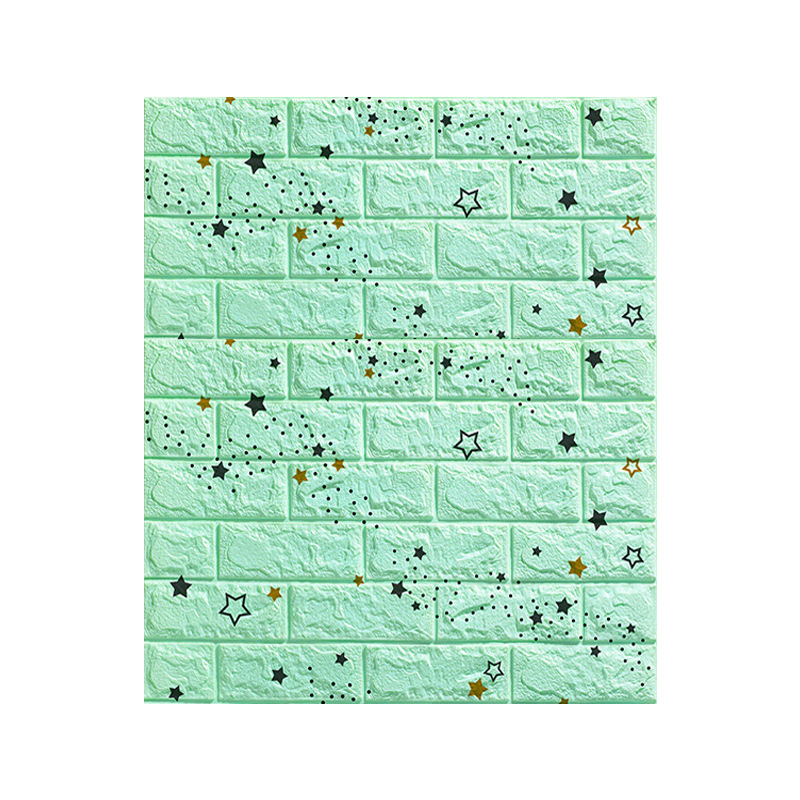 Cartoon 3D Wallpaper Self-Adhesive Children's Creative Crash Protection Wall Sticker Wall Panel Wainscot Wallpaper Foam Decorative Stickers