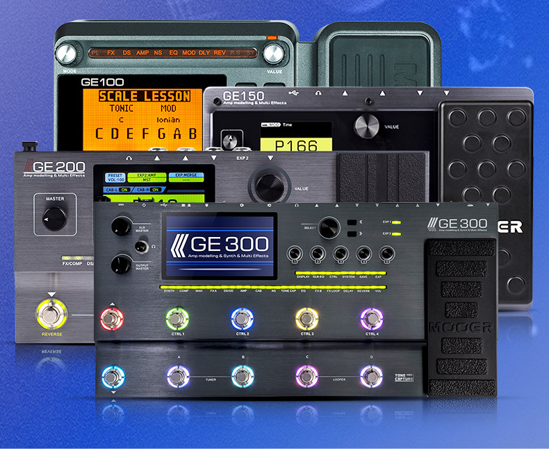 mooer魔耳ge150 200 300电吉他综合效果器箱体模拟录音鼓机ir采样