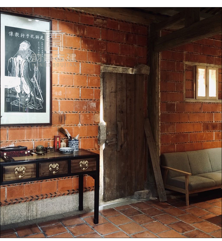 厂家红砖地砖 庭院红砖 六角红砖 闽南红砖地面铺地红砖 粘土红砖