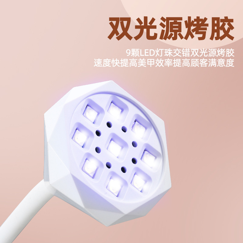 Desktop Rechargeable Lotus Hot Lamp Mini UV Lamp Nail Extended Glue Heating Lamp Nail Glue Quick-Drying UV Curing Light