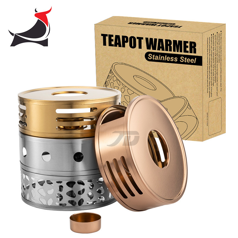 镀色不锈钢温茶器加热底座茶壶煮茶温茶炉蜡烛茶壶玻璃壶暖茶器