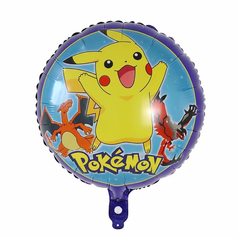 卡通皮卡丘精灵球铝膜气球 pokemon go神宝贝口袋妖怪气球批发
