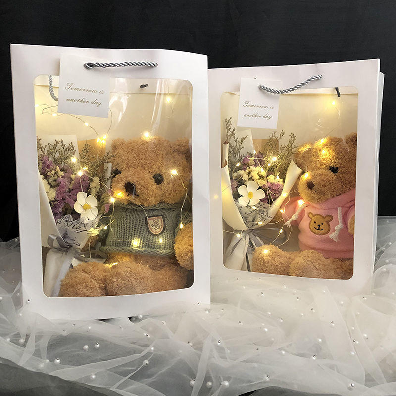 情侣礼物生日礼物泰迪熊毛绒玩具送女生小仙女精致少女心七夕节