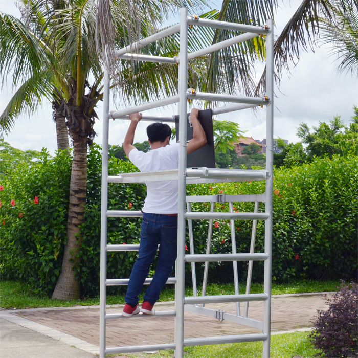 多功能脚手架折叠升降装修平台便携带轮子马凳厂家直销加厚架子