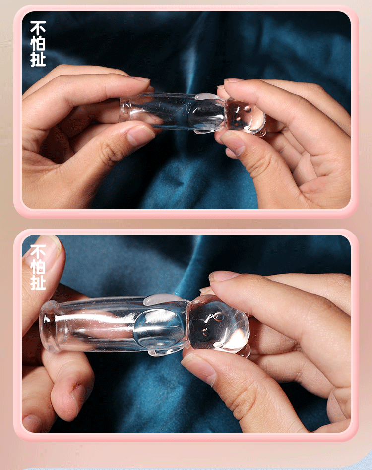 夫妻情趣用品手指套薄透小熊灵舌震动指头套男女两性调情成人用品