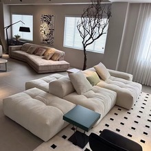 法式奶油风SABA模块沙发萨巴单元组合布艺别墅大小户型像素沙发