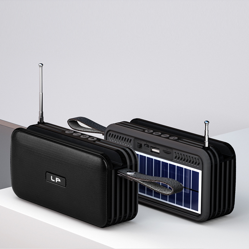 LP-V61 New Solar Bluetooth Speaker Household Radio Outdoor Portable Wireless Car Subwoofer