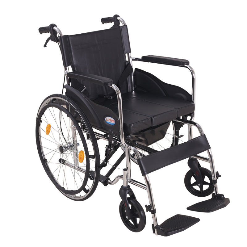 凤凰轮椅折叠轻便带坐便器功能老人便携手推车老年人餐桌洗澡