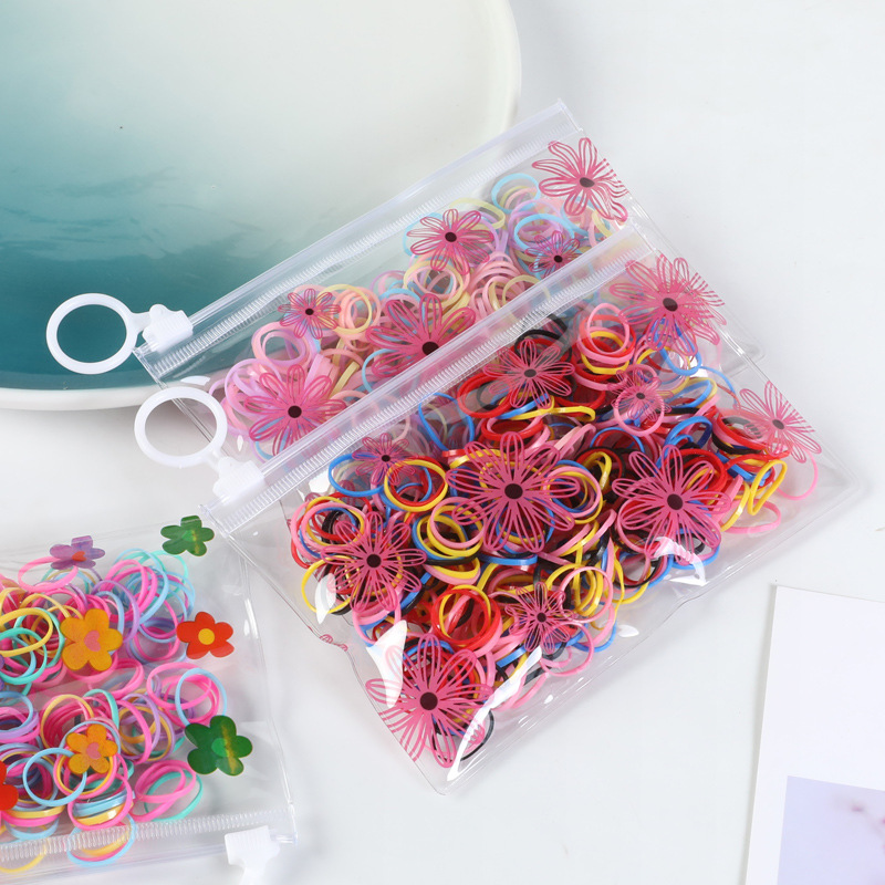 Korean Style Children's Disposable Rubber Band Hairtie Girls' Hair Rope Is Constantly Thickened Smaller Leather Sheath Simple Hair Accessories