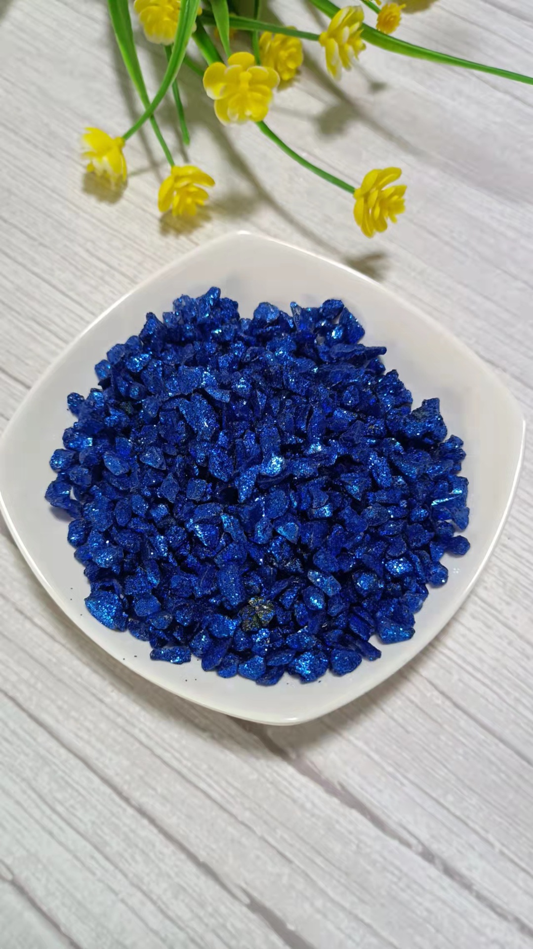 厂家直销玻璃砂 浅蓝色 隔热 造景 水磨石用玻璃砂