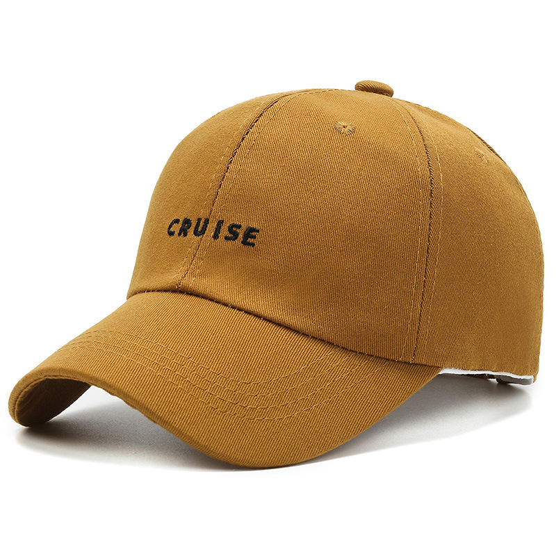 Women's Peaked Cap Cru Simple Letters Japanese-Style and Internet-Famous Soft Top Baseball Cap Trendy Korean Style Casual All-Match Face-Looking Small