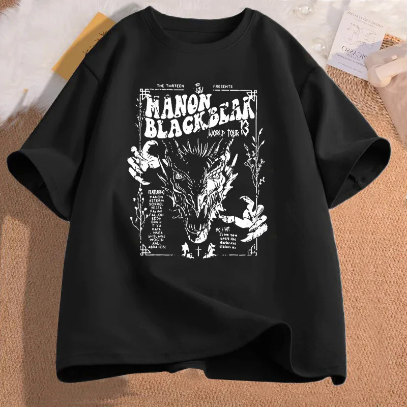 欧码跨境【欧码棉T】Manon Black beak Thron aus Glas T-Shirt t