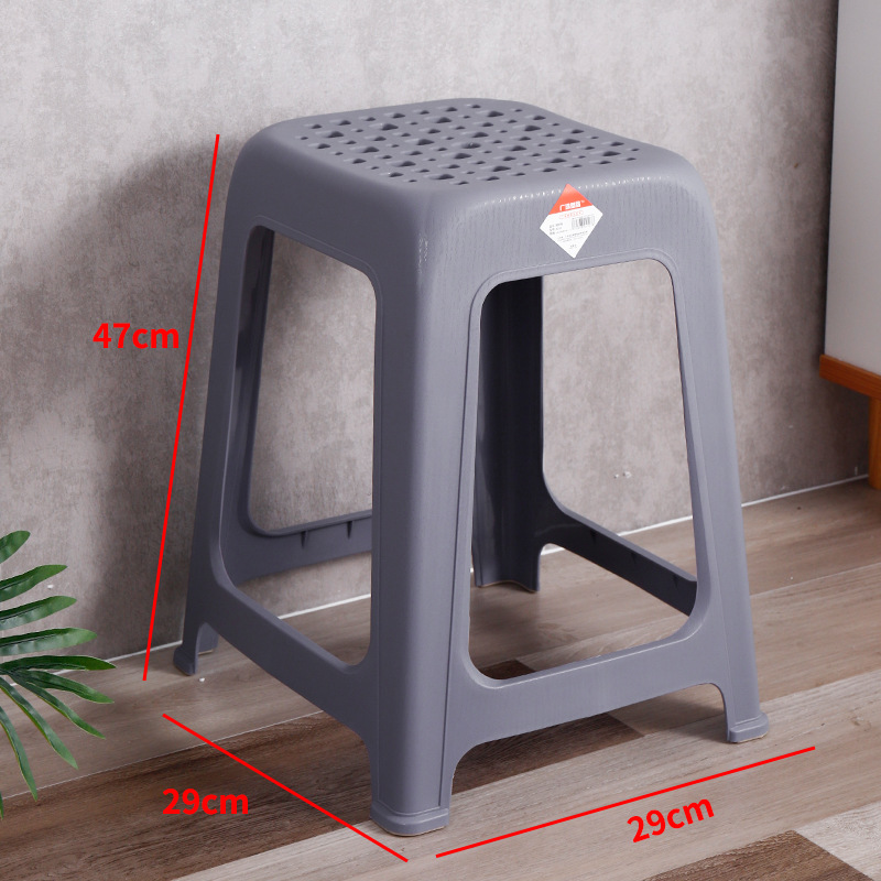 Plastic Stool Plastic Creative Stool Thickened Plastic Bench Night Market Stall Home High Stool Chair 0400