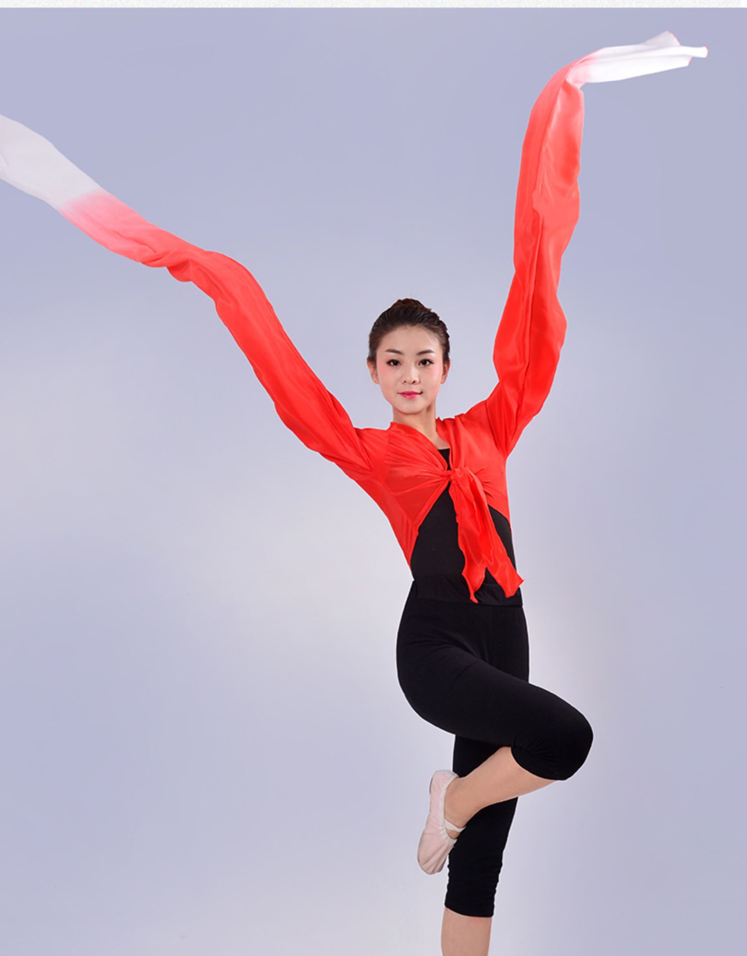 水袖舞蹈服上衣女古典练习袖甩袖练功演出服惊鸿舞京剧戏曲藏民族