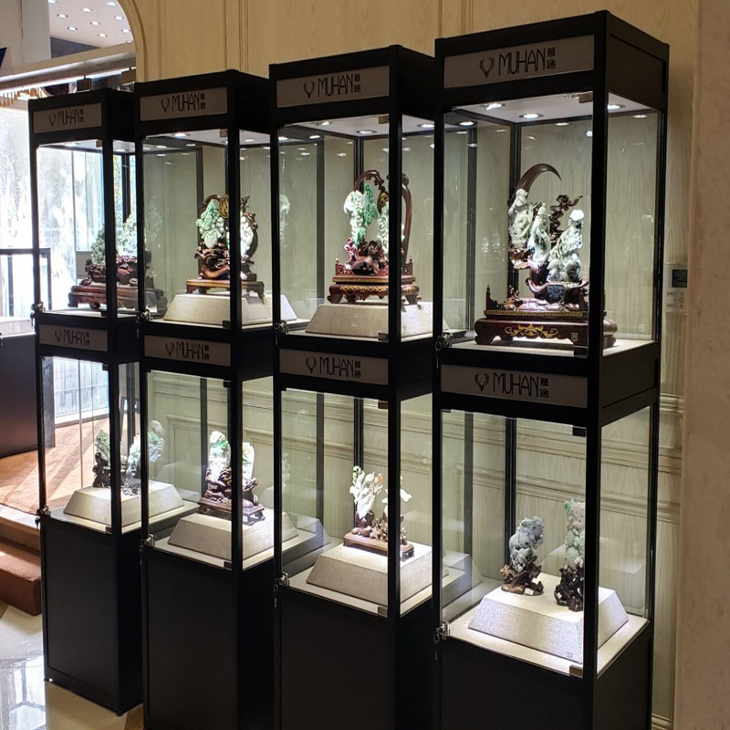 古董收藏品展示柜博物馆玻璃展柜文物珠宝瓷器摆件陈列柜文玩柜台