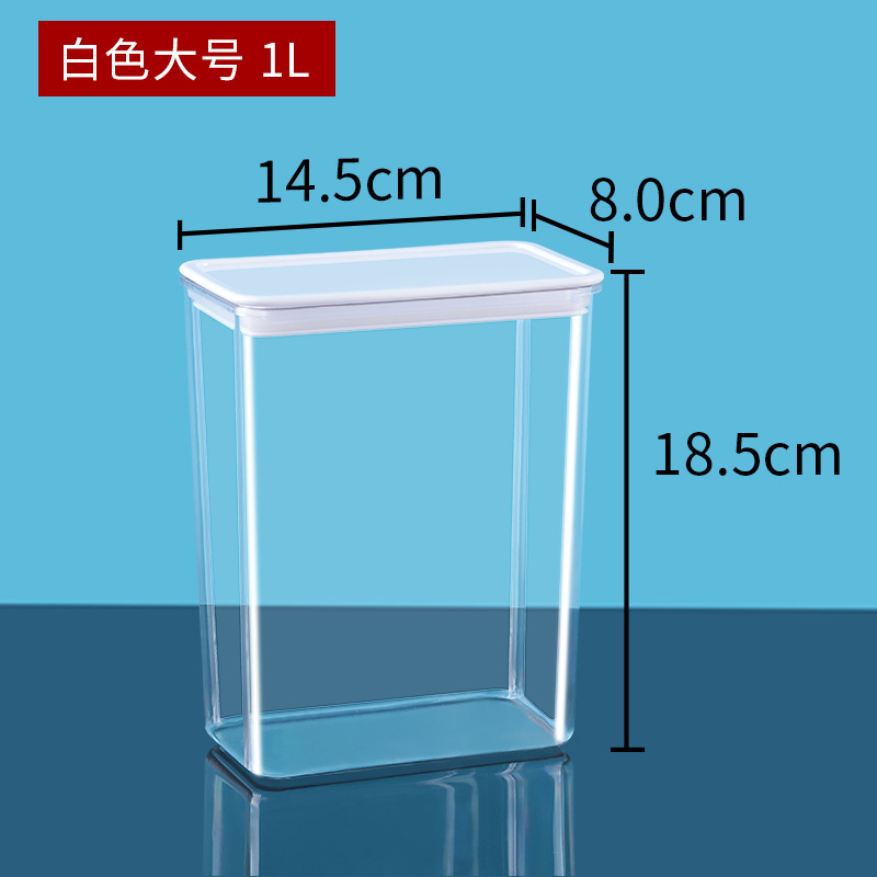 Plastic Square Thickened Sealed Tank Fruit Powder Box Transparent Storage Tank Coffee Tea Shop Fruit Powder Box Factory Direct Sales