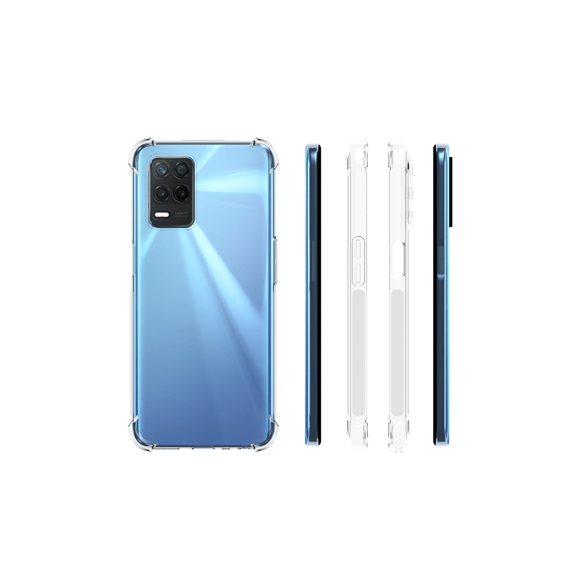 适用于oppo realme v13 5g精孔气囊防摔防滑内点纹tpu手机保护套