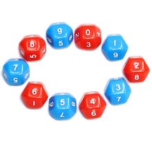 骰子0-9数字色子多面筛子10面儿童玩具桌游配件数学教学早教教具
