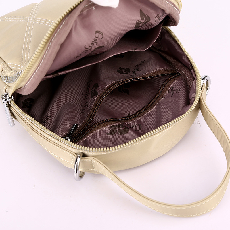 Nylon Cloth Pouch Cross-Border Fashion Embroidery Thread One Shoulder Mom Bag Women's 2024 New Casual Messenger Handbag