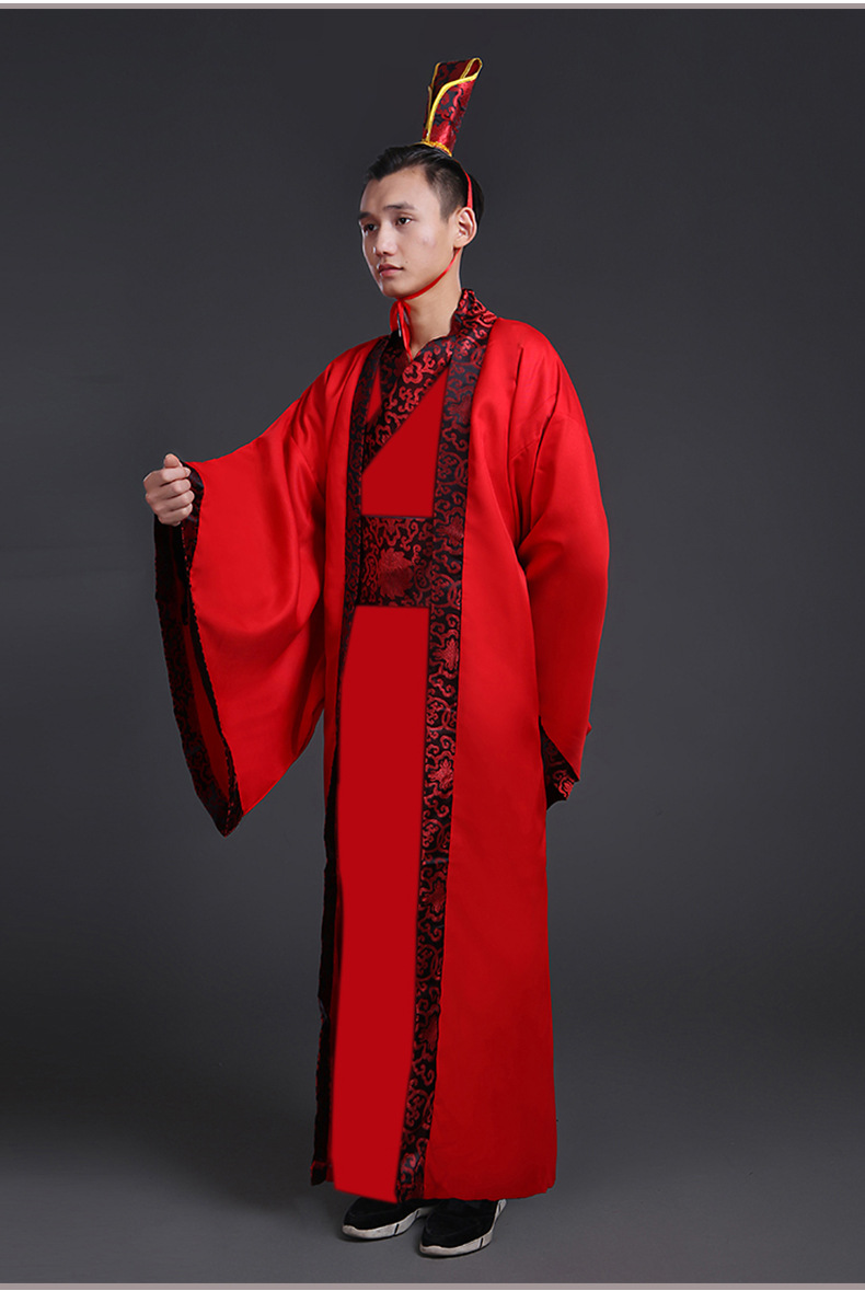 新款古装汉服男大氅服饰直锯汉代古代公子大臣侠客影视演出服