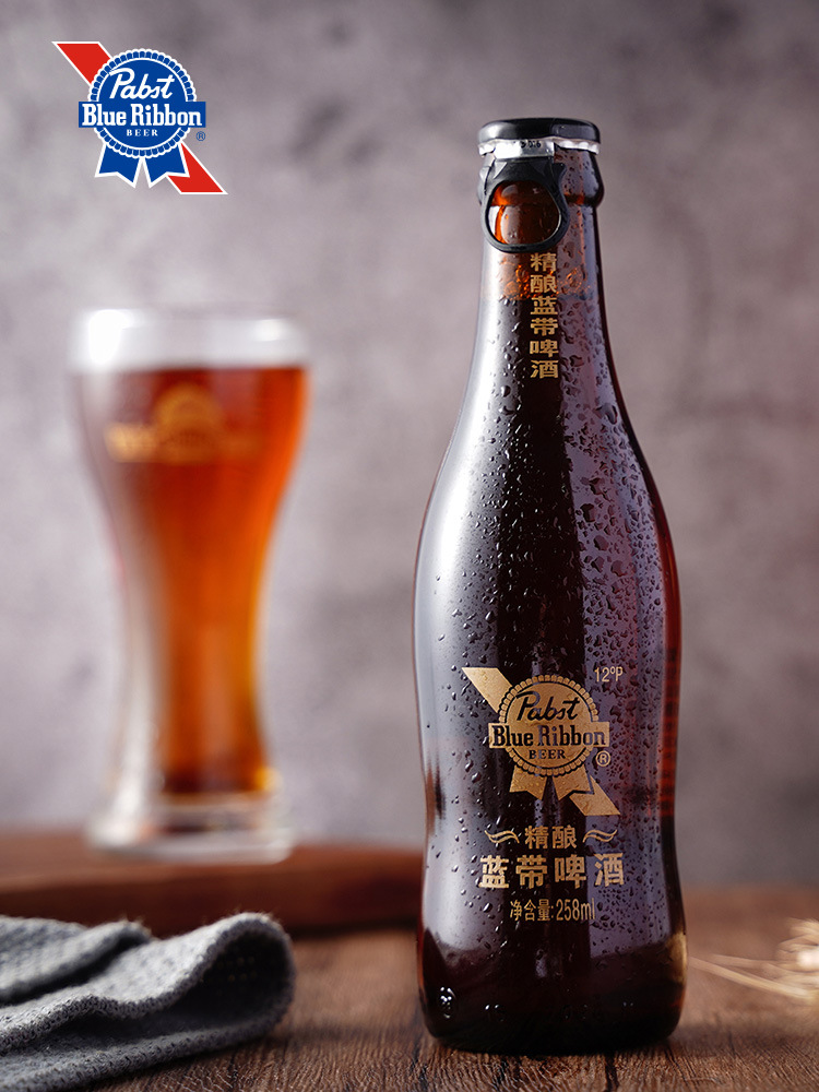 blue ribbon蓝带啤酒精酿12度258ml瓶整箱特价清仓精酿鲜啤