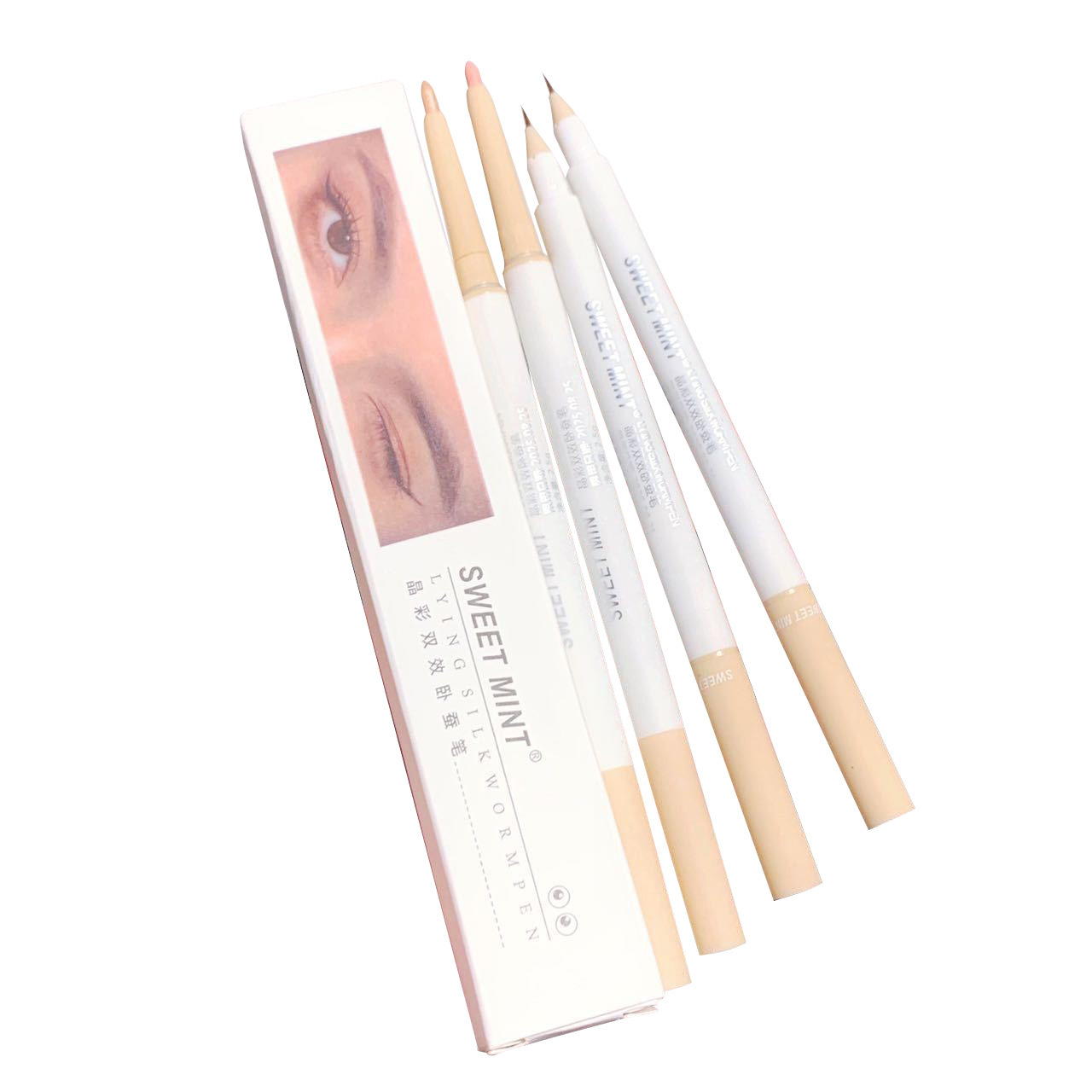 Sweet Mint Dual Head Dual-Use Shadow Eye Shadow Pen Highlight Brightening Eye Curtain Outline down to Two-in-One Thin Head Female