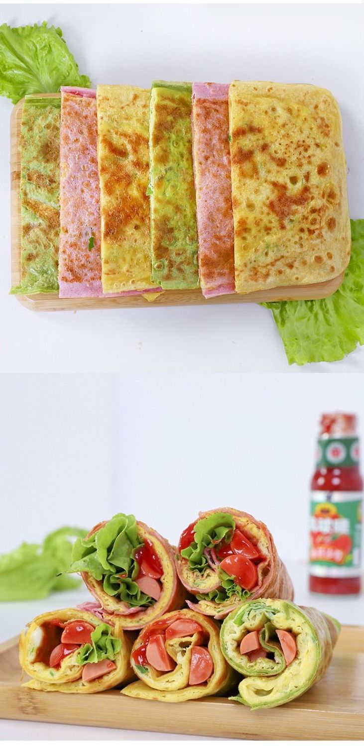 果蔬鸡蛋灌饼皮蔬菜鸡蛋饼菠菜南瓜紫薯速食半成品家庭装面饼批发