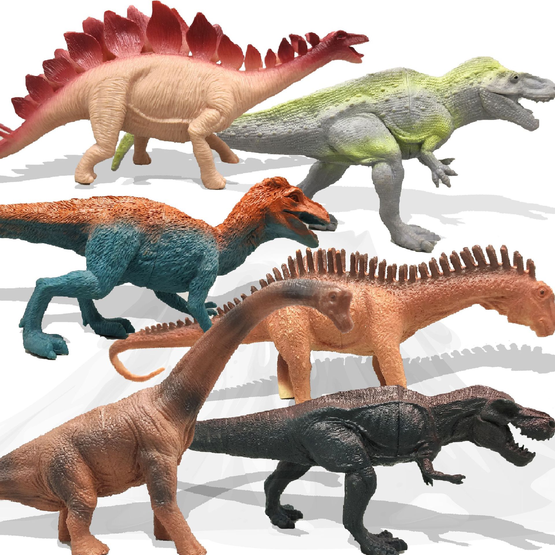 大号恐龙儿童仿真恐龙玩具侏罗纪牛龙腕龙霸王龙空心软胶动物模型