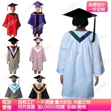 儿童毕业服幼儿园博士服学士服毕业服合唱团演出服小学生拍照礼服