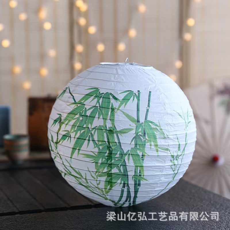 中秋国庆古风系竹子纸灯笼国风古典传统梅兰竹菊灯罩春天装饰灯笼