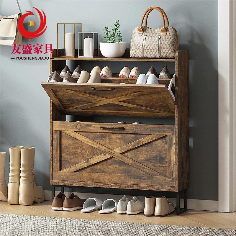 鞋柜热销板式家具入门玄关柜子翻盖抽屉大容量源头工厂批发鞋柜