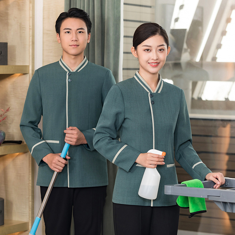 物业保洁工作服长袖酒店客房服务员家政医院清洁工pa保洁制服秋冬