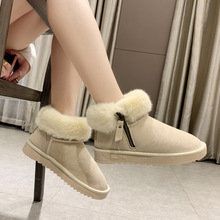 雪地靴女款冬季2024今年流行新款加绒加厚洋气面包棉鞋毛毛鞋短靴