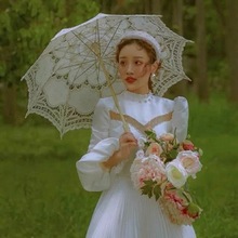 包邮法式婚纱摄影道具外景街拍旅拍照相新娘婚礼刺绣蕾丝伞太阳伞