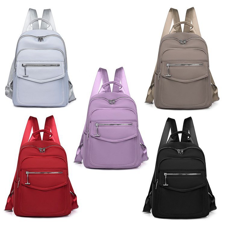 Women's Backpack 2021 New Korean Style Oxford Cloth Bag Simple Fashion Backpack Large Capacity Leisure Schoolbag