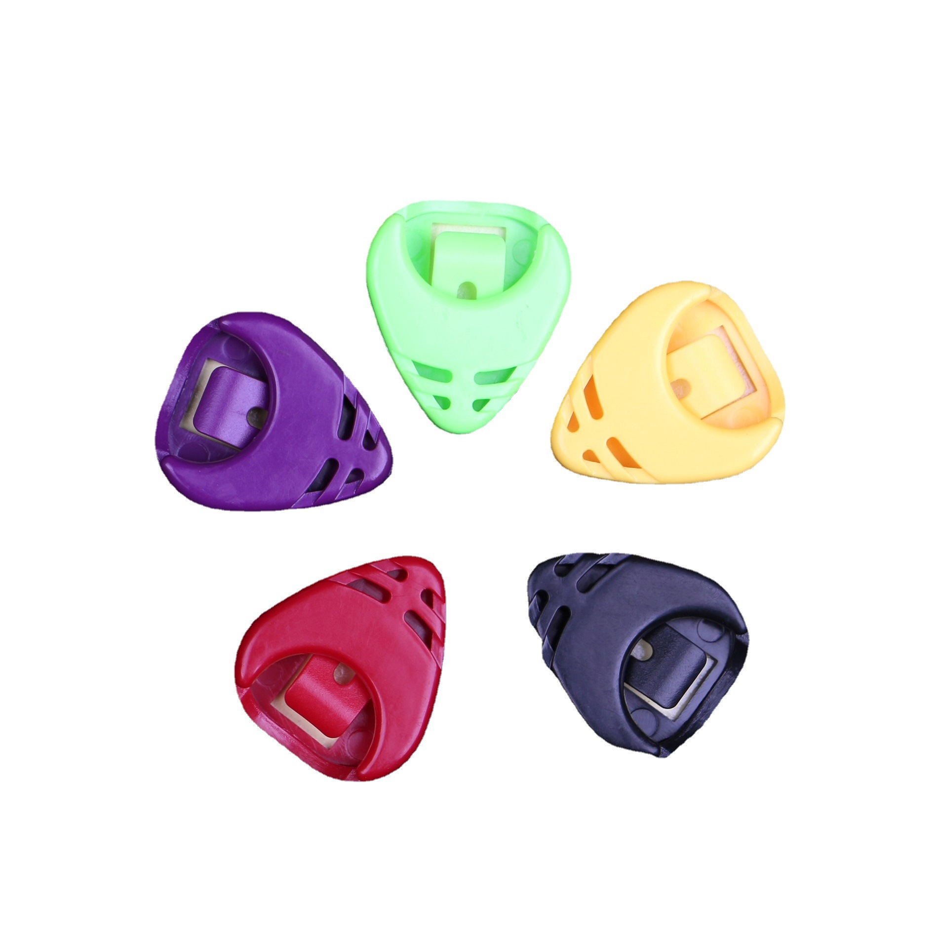 乐器经典拔片盒吉他彩色拨片夹爱心型拔片夹可粘贴拔片夹拔片盒子