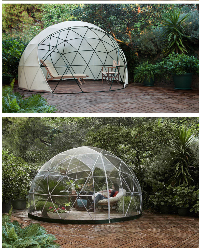 山顶度假酒店帐篷 透明星空泡泡屋半圆球形蓬房 野外露营住宿帐篷