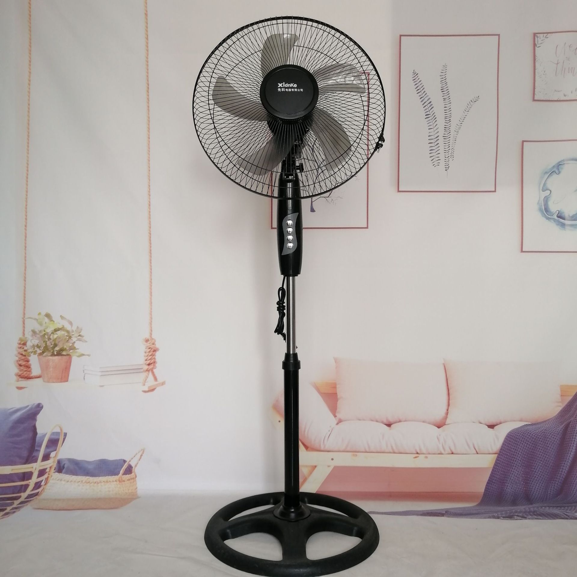 Factory Direct Supply 16-Inch Floor Fan Gift Electric Fan Wholesale Fan Household Mechanical Small Household Appliances Electric Fan