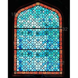 教堂彩色玻璃窗度假民宿艺术镶嵌彩玻门窗欧式田园彩色玻璃窗户东莞市