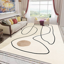 北欧客厅满铺水晶绒地毯房间床边毯茶几耐蹭地垫卧室免洗地毯批发