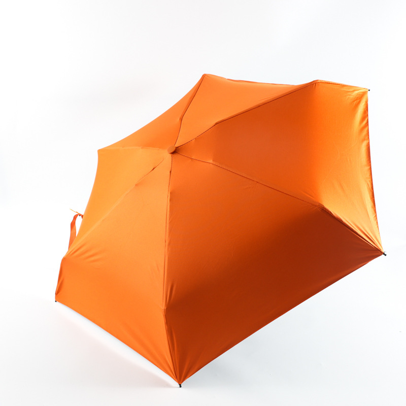 Mini Capsule Umbrella Folding Umbrella Sun Umbrella Vinyl Five-Fold Umbrella Female Rain Or Shine Dual-Use Umbrella Sunshade Umbrella Pocket Umbrella