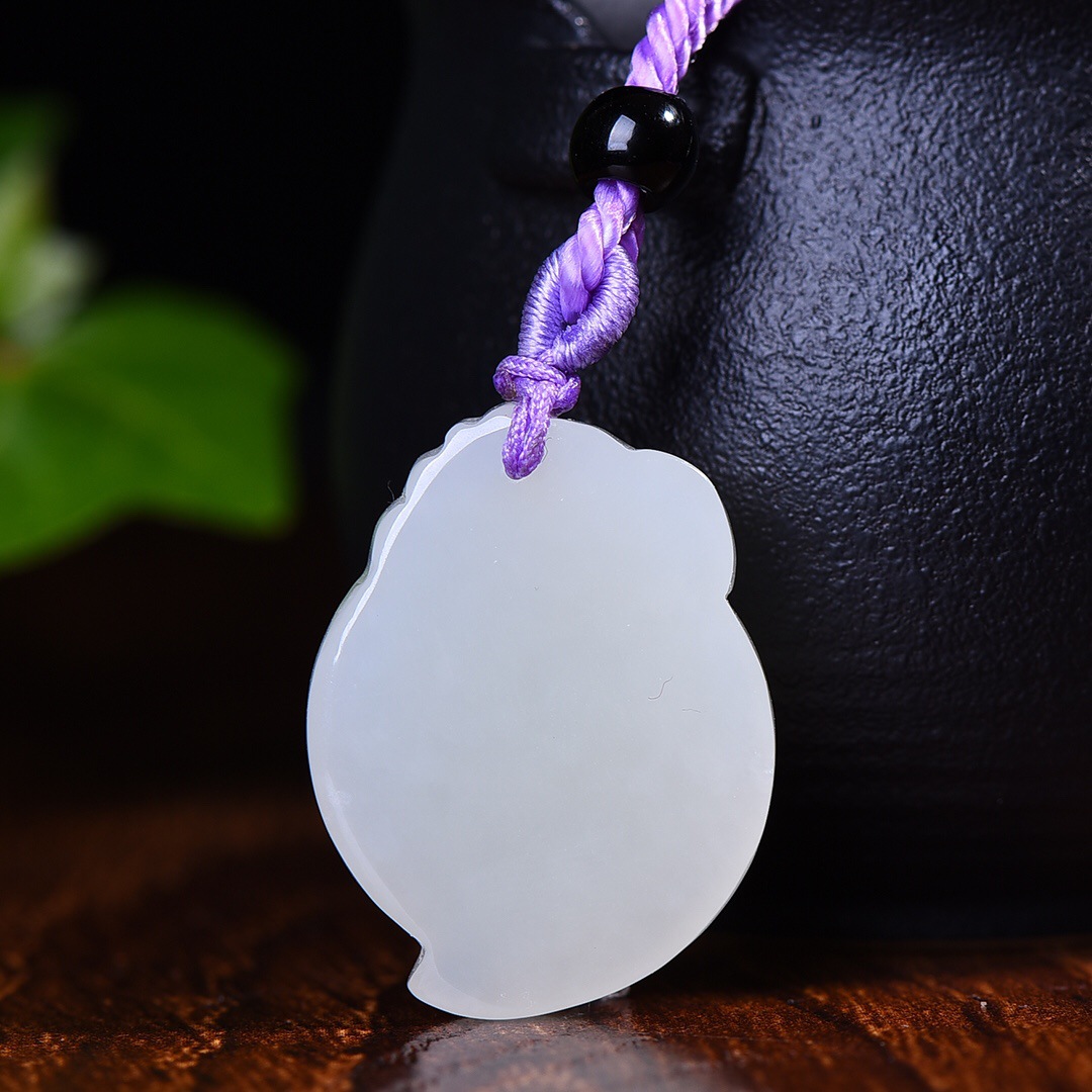 和田玉长寿桃 男女通用玉石吊坠 寓意健康长寿玉佩挂件小桃子玉坠