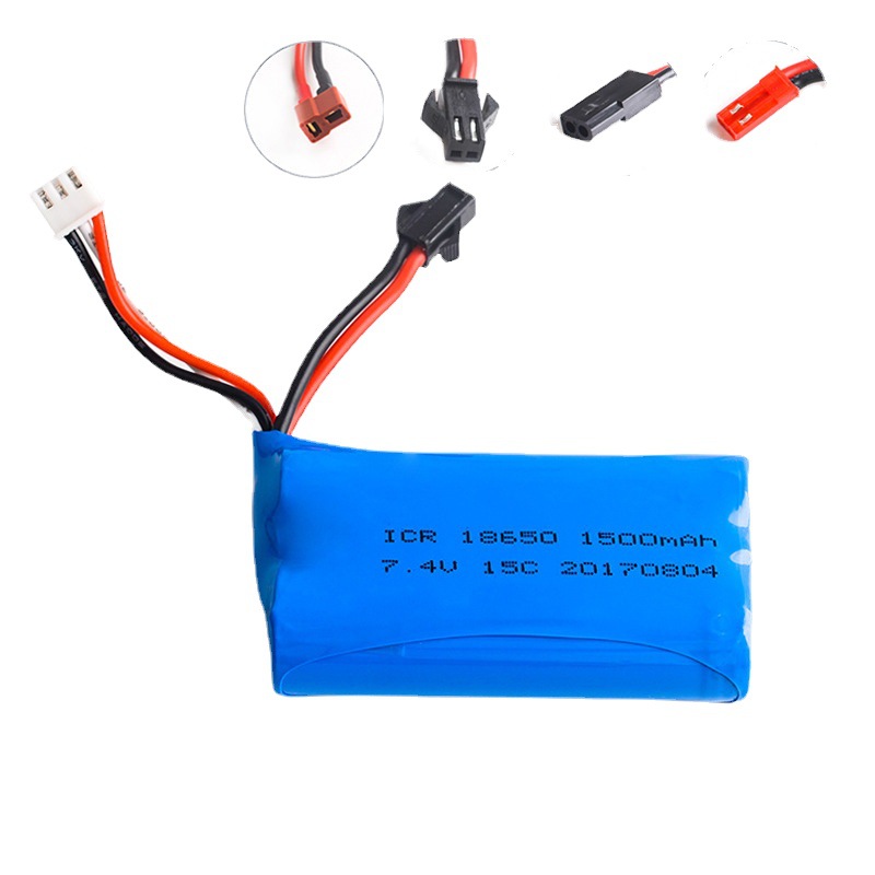 优迪U12A适用于伟力高速车电池7.4V 1500mAh 18650双马动力锂电池