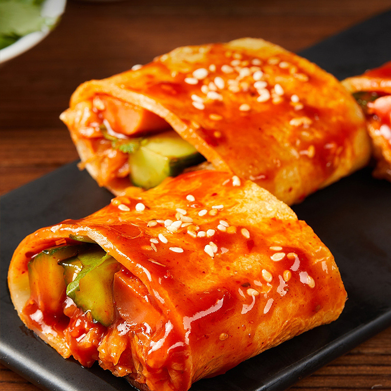 烤冷面东北烤冷面家庭装早餐家用小吃烤冷面专用酱片干料商用