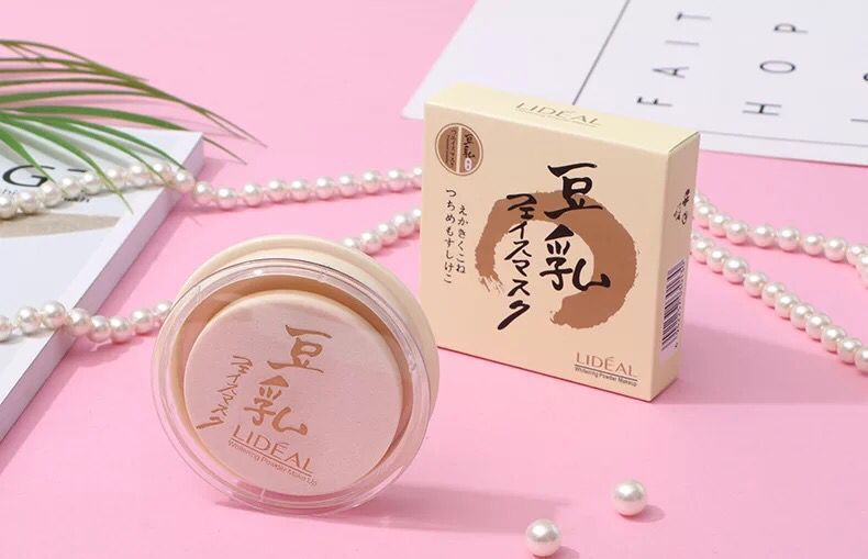 国货彩妆 灵点lideal紧肤焕彩修颜豆乳粉饼平价粉饼
