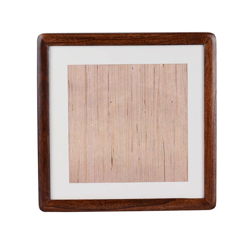 国画装裱画框实木圆角相框挂墙简约书法字画框斗方33 38 50cm
