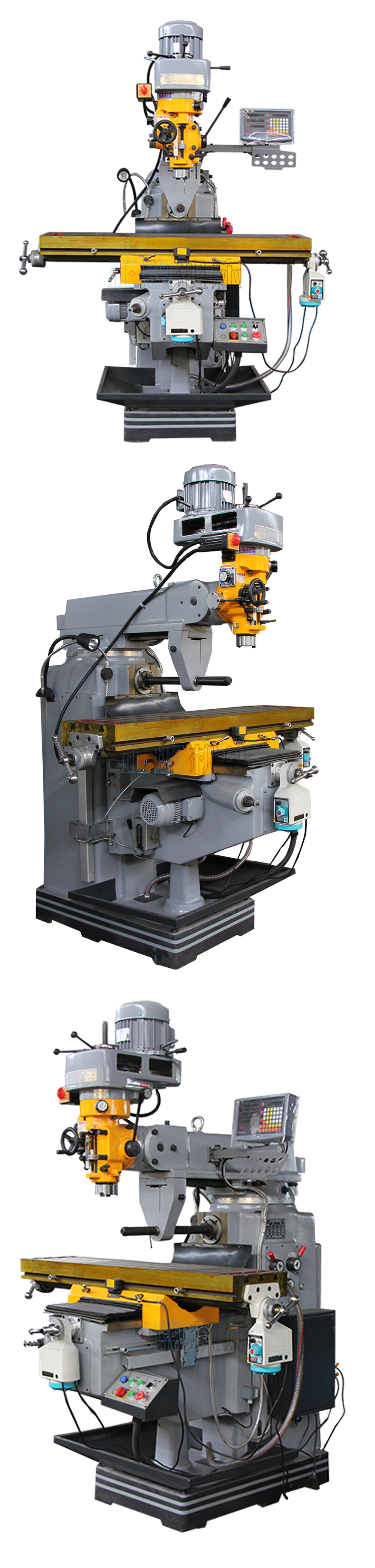 台湾精密立卧两用x6325w炮塔铣床 立式铣床现货4hw/5hw炮塔铣床