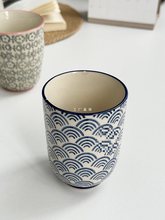 日式文艺陶瓷杯重工手绘无手柄手握茶杯马克杯