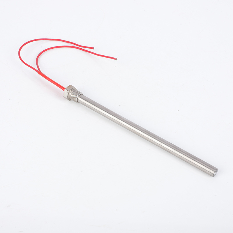 带螺纹单头加热管暖气片单端电热管12v24v36v48v60v72v加热棒